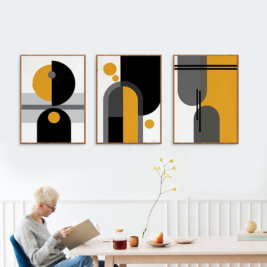 Mid Century Abstract Print Modern Wall Decor