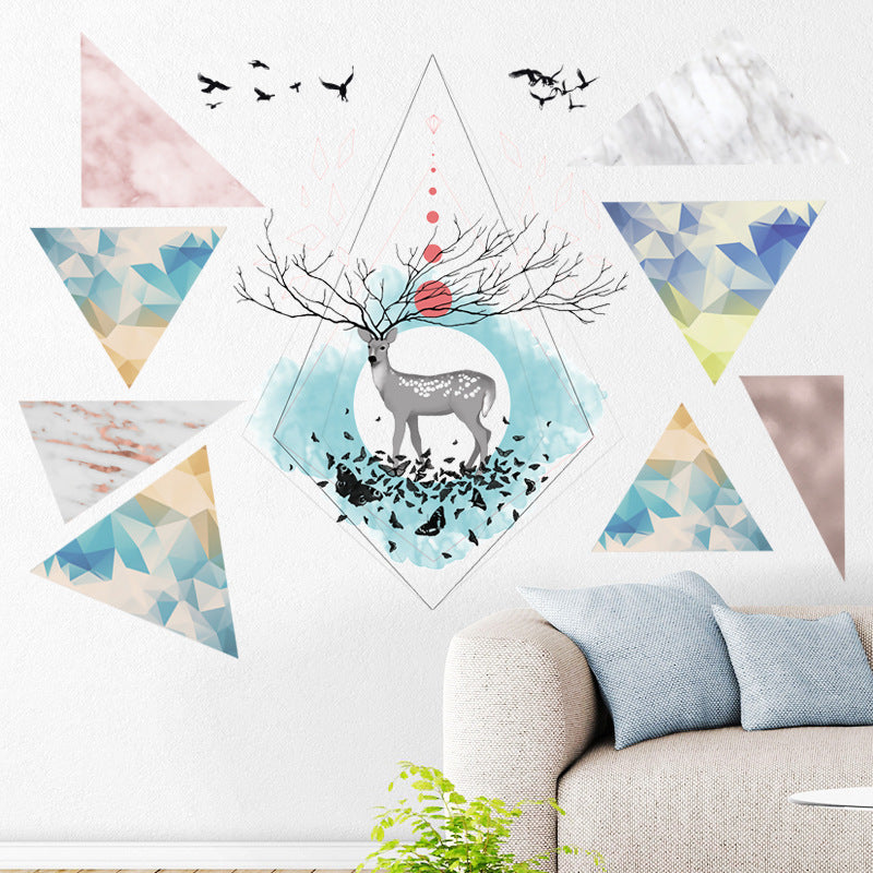 Nordic ins style Triangle Dreamy Mountain Wall Stickers