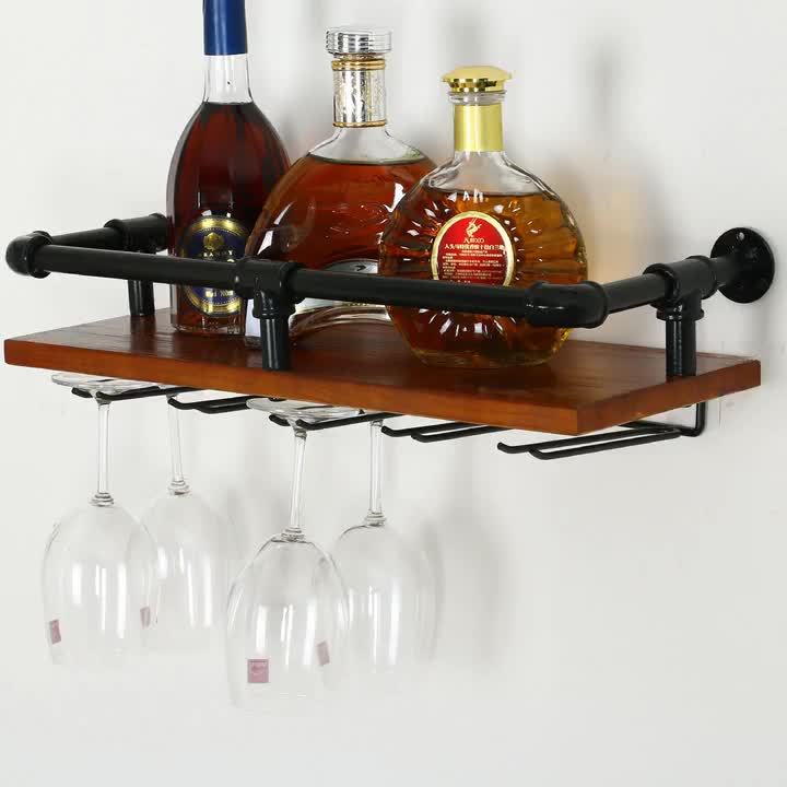 Hanging Wall Mounted Wine Rack Bar