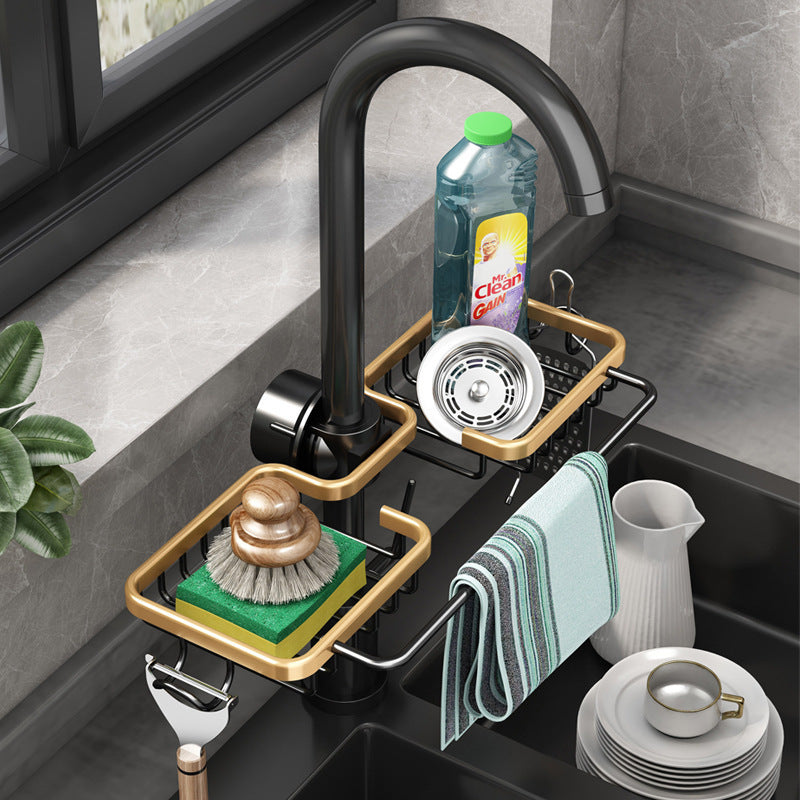 Kitchen Storage Faucet Rack Drain Basket