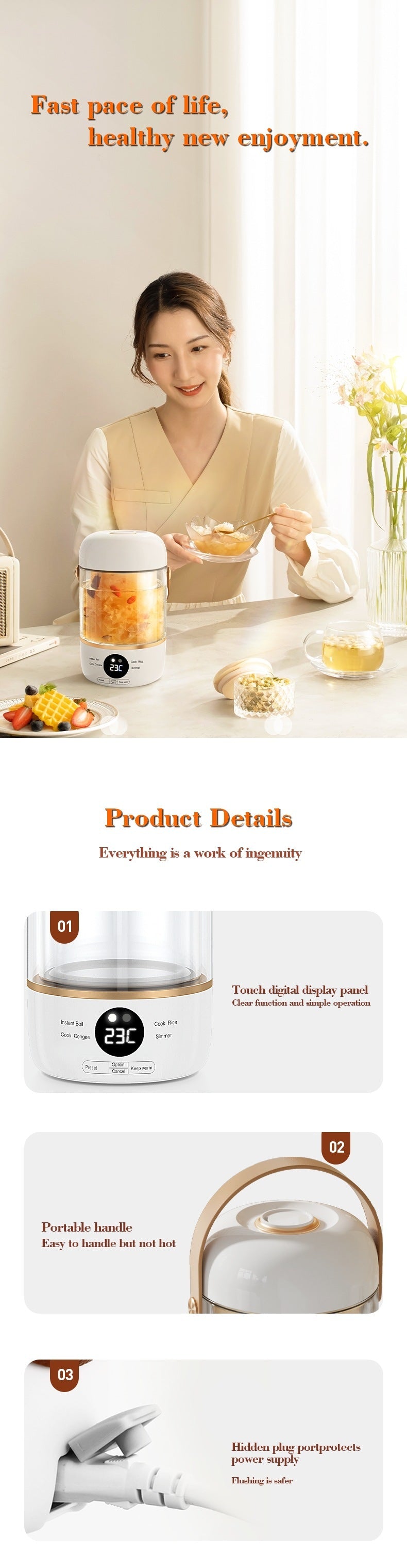 Portable Smart Electric Stew Cooker