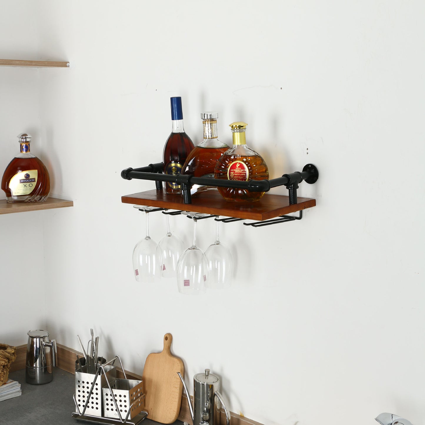 Hanging Wall Mounted Wine Rack Bar