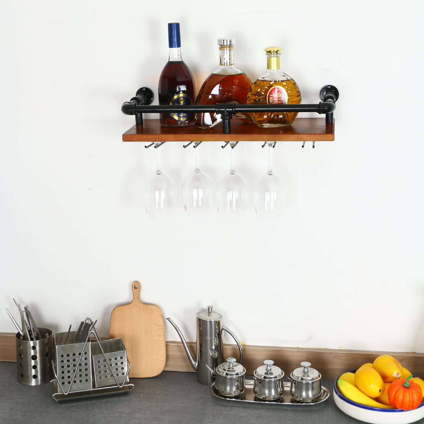 Hanging Wall Mounted Wine Rack Bar